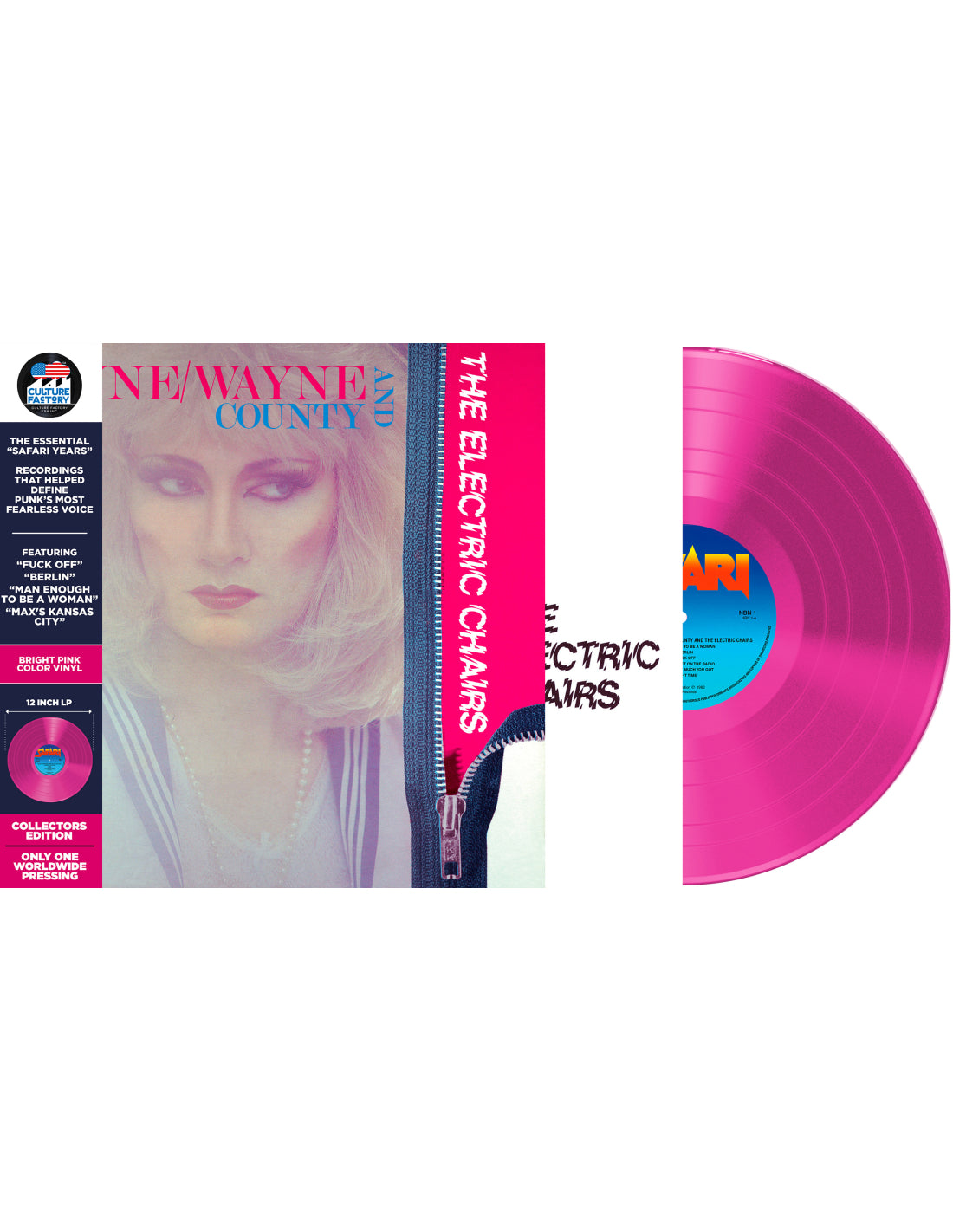 COUNTY, WAYNE & THE ELECTRIC CHAIRS - BEST OF THE SAFARI YEARS : PINK VINYL - LP