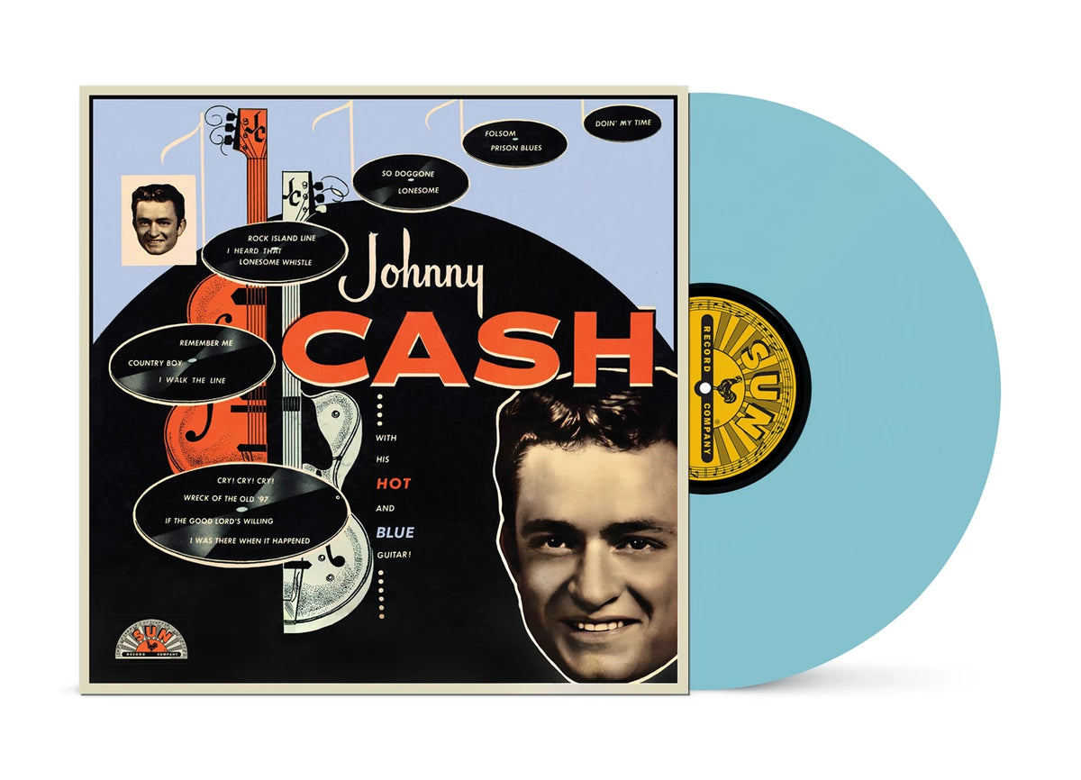 CASH, JOHNNY - WITH HIS HOT & BLUE GUITAR! : BLUE VINYL - LP