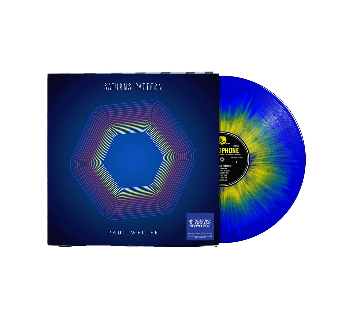 WELLER, PAUL - SATURNS PATTERN : BLUE & YELLOW SPLATTER - LP