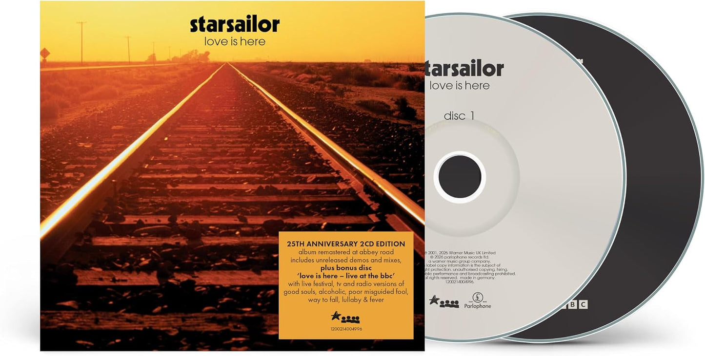STARSAILOR - LOVE IS HERE : 2CD DELUXE EDITION (2026) - CD
