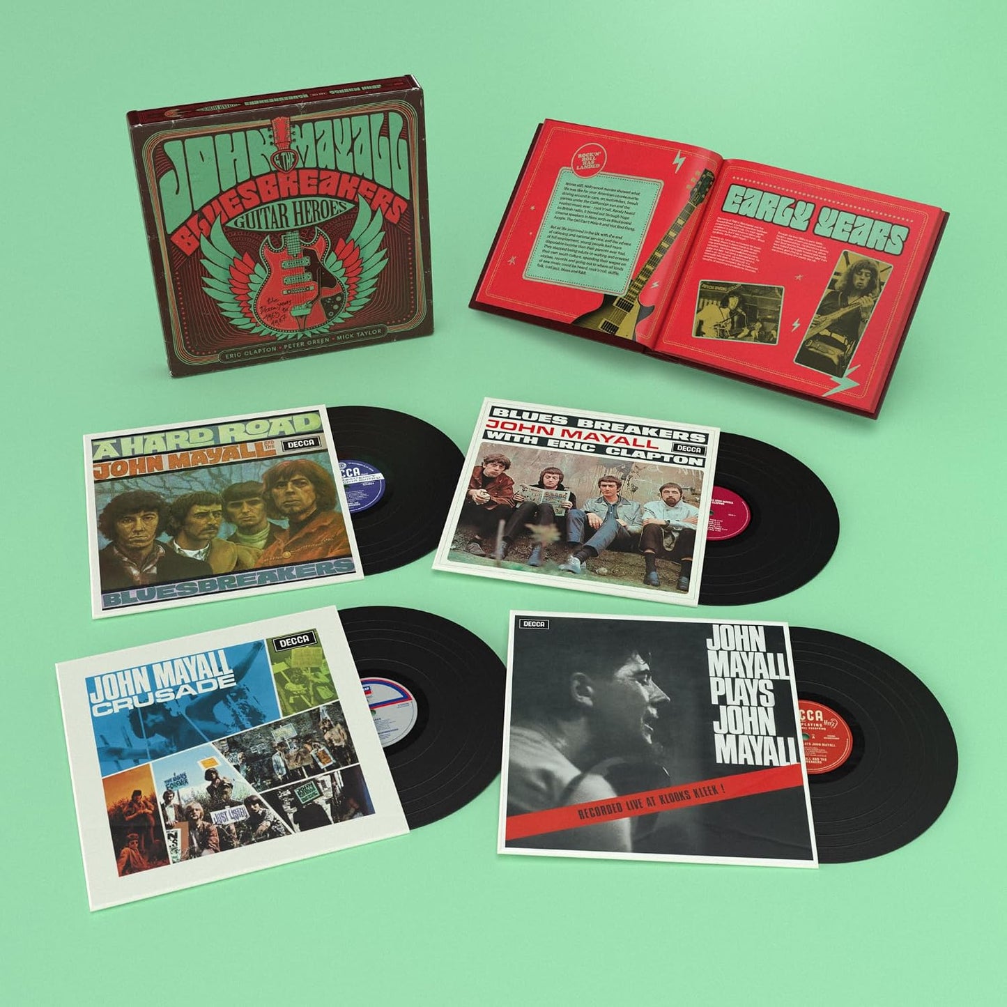 MAYALL, JOHN & THE BLUESBREAKERS - GUITAR HEROES: DECCA YEARS: 4LP ABBEY RD - LP