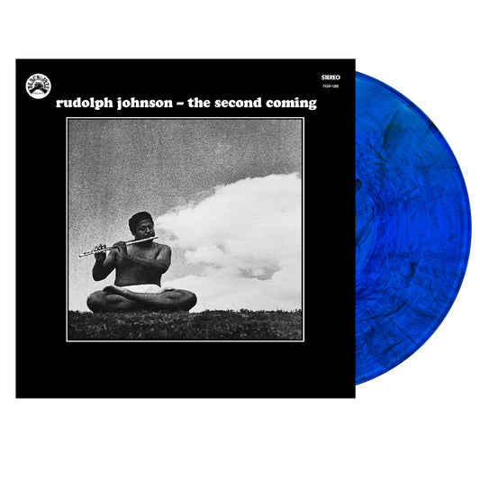 JOHNSON, RUDOLPH - SECOND COMING : BLUE WITH BLACK SWIRL - LP
