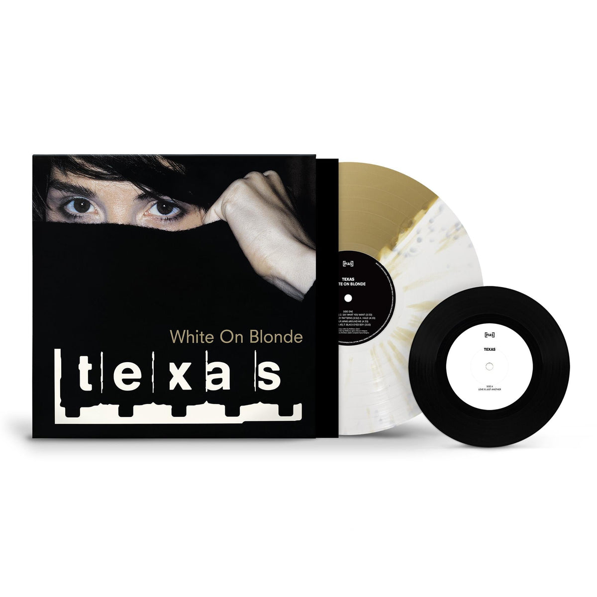 TEXAS - WHITE ON BLONDE : SPLIT VINYL + 7". - LP