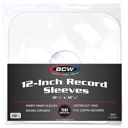LP RECORD INNER SLEEVE - BCW PAPER ROUNDED INNER SLEEVES - ACC