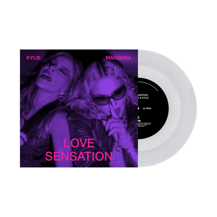 MADONNA & KYLIE MINOGUE - LOVE SENSATION : CLEAR VINYL - 7