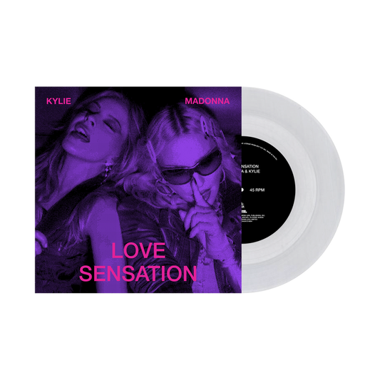 MADONNA & KYLIE MINOGUE - LOVE SENSATION : CLEAR VINYL - 7