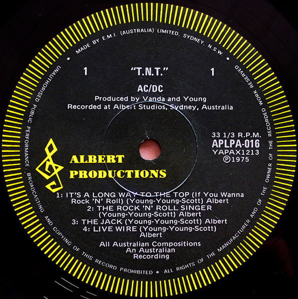 AC/DC - TNT : AUSTRALIAN BLACK LABEL - LP