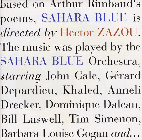 ZAZOU, HECTOR - SAHARA BLUE - CD