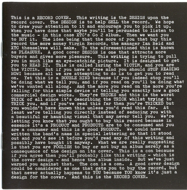 XTC - GO 2 + 1 : REMASTERED - CD
