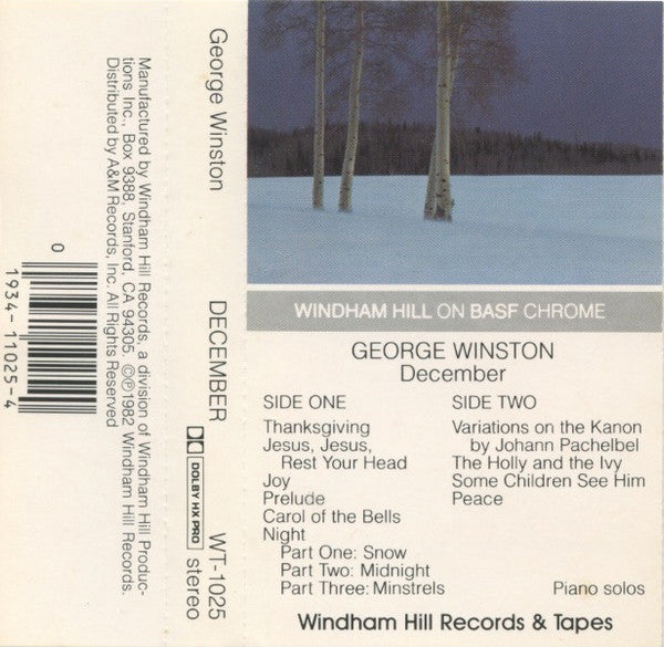 WINSTON, GEORGE - DECEMBER (CASSETTE) - CS