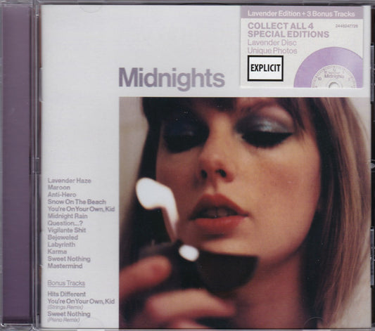 SWIFT, TAYLOR - MIDNIGHTS + 3 : LAVENDER EDITION - CD