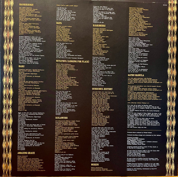 GURRUMUL - BANBIRRNGU : ORCHESTRAL SESSIONS - LP