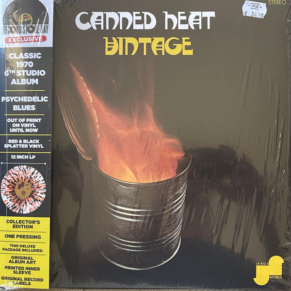 CANNED HEAT - VINTAGE: ORANGE & BLACK SPLATTER - LP