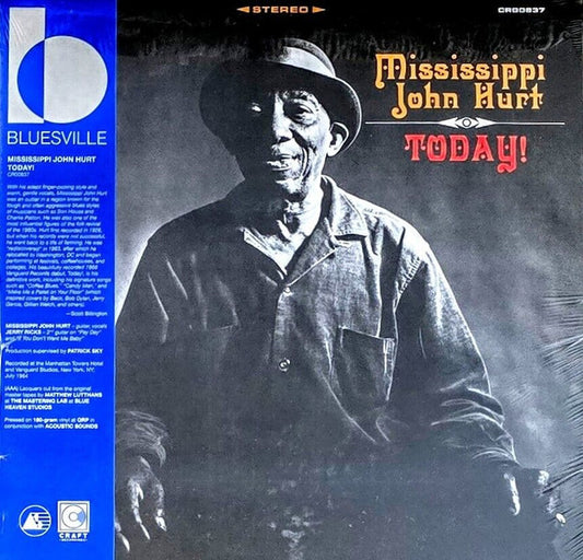 HURT, MISSISSIPPI JOHN - TODAY! : BLUESVILLE ACOUSTIC SOUNDS - LP