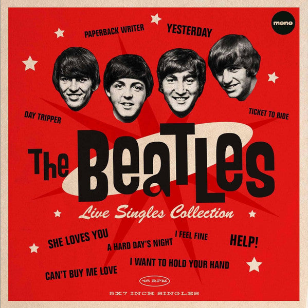 BEATLES - LIVE SINGLES COLLECTION : 5 X 7" RED - 7