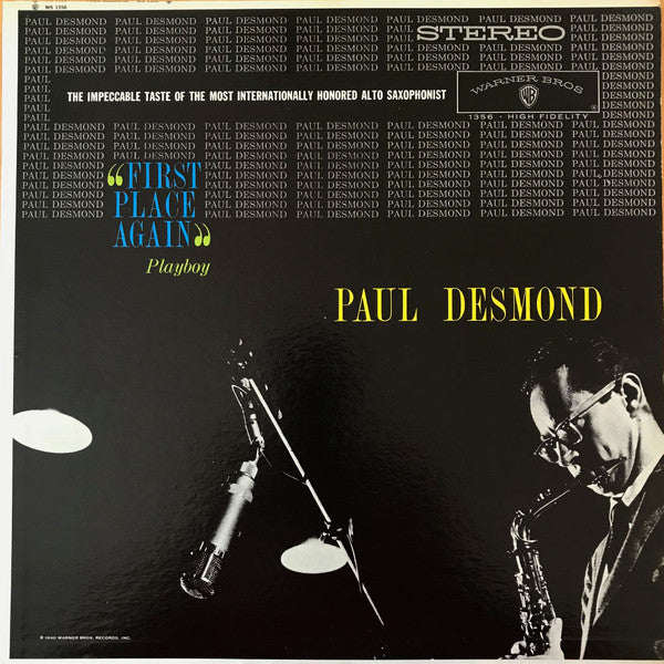 DESMOND, PAUL - "FIRST PLACE AGAIN" PLAYBOY (US REPRESS) - LP