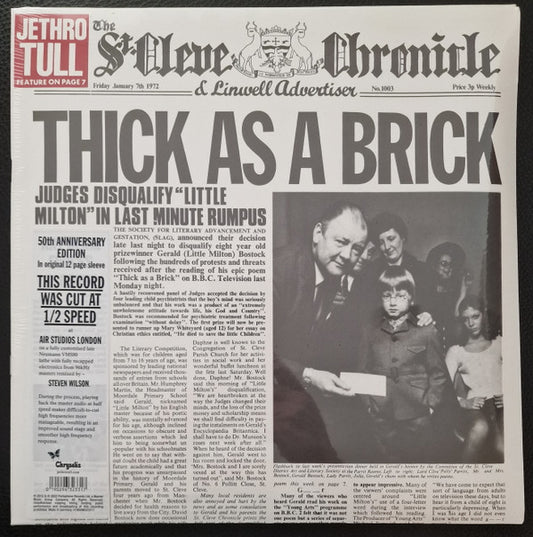 JETHRO TULL - THICK AS A BRICK : HALF-SPEED MASTER - LP