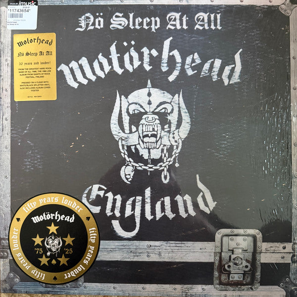 MOTORHEAD - NO SLEEP AT ALL : SPLATTER VINYL - LP