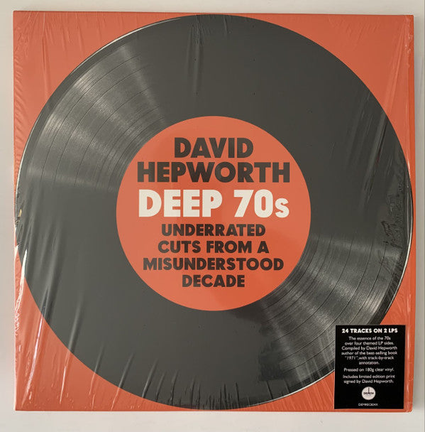 VARIOUS / DAVID HEPWORTH - DEEP 70'S : UNDERRATED...(CLEAR 2LP) - LP