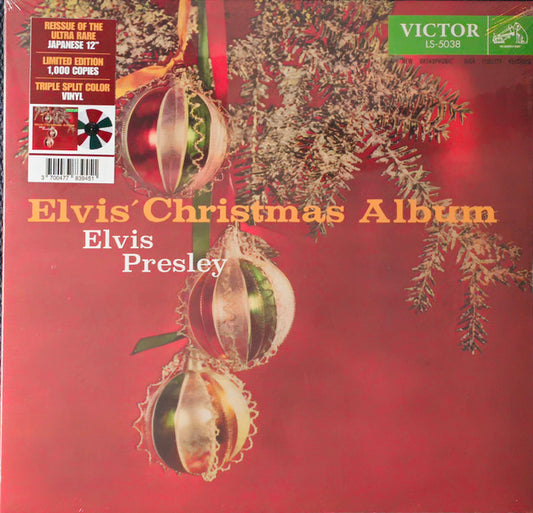 PRESLEY, ELVIS - ELVIS' CHRISTMAS ALBUM: JAP TRI-COLOURED - LP