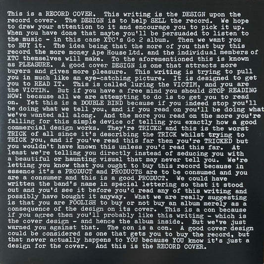 XTC - GO 2 / GO + (DUB MIXES) - LP