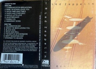 LED ZEPPELIN - REMASTERS : DOUBLE CASSETTTE - CS