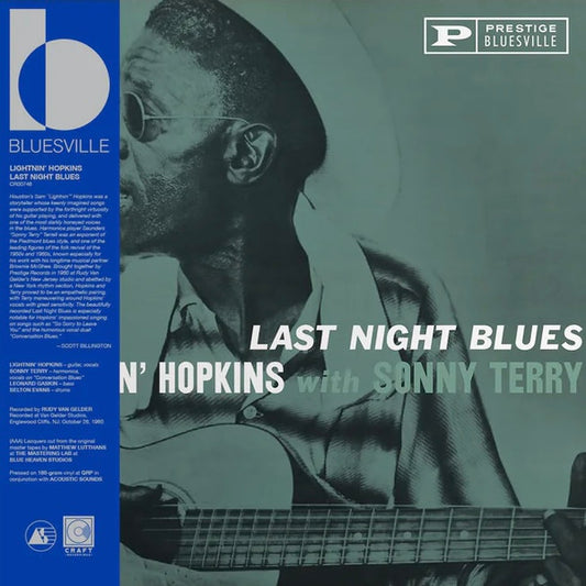HOPKINS, LIGHTNIN' / SONNY TERRY - LAST NIGHT BLUES : ACOUSTIC SOUNDS - LP