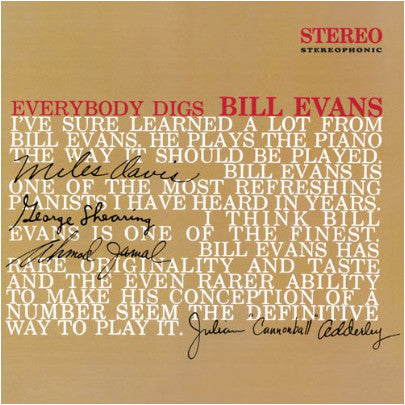 EVANS, BILL - EVERYBODY DIGS BILL EVANS : 180-GRAM - LP