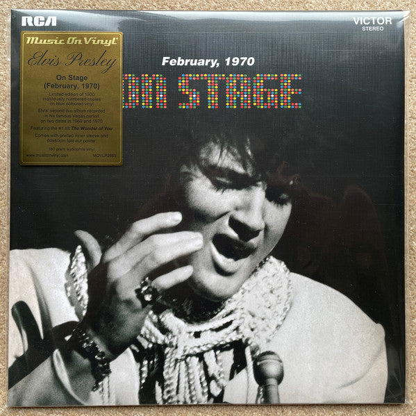 PRESLEY, ELVIS - ON STAGE : BLUE 180-GRAM VINYL + POSTER - LP