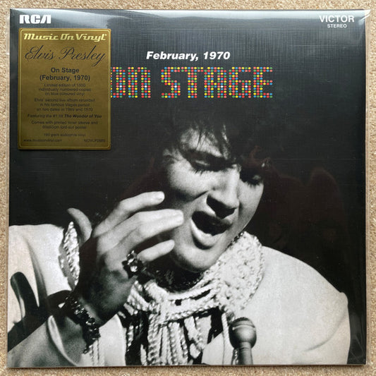 PRESLEY, ELVIS - ON STAGE : BLUE 180-GRAM VINYL + POSTER - LP