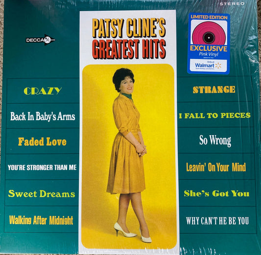 CLINE, PATSY - GREATEST HITS (1967) : PINK VINYL - LP