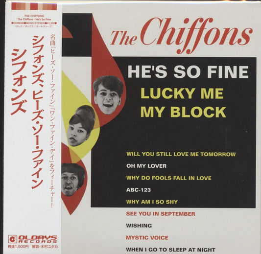 CHIFFONS - HE'S SO FINE + 3 : JAPANESE CARD SLEEVE - CD