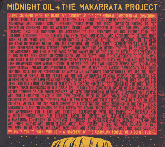 MIDNIGHT OIL - MAKARRATA PROJECT : DIGIPAK - CD