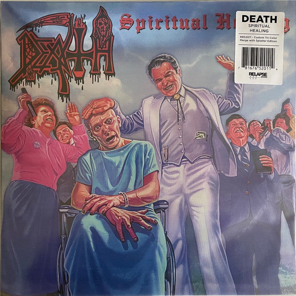 DEATH - SPIRITUAL ... : RED, CYAN & BLACK - LP