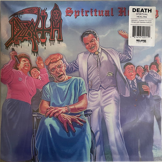 DEATH - SPIRITUAL ... : RED, CYAN & BLACK - LP