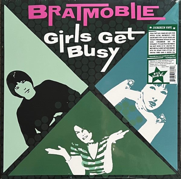 BRATMOBILE - GIRLS GET BUSY : EVERGREEN VINYL - LP