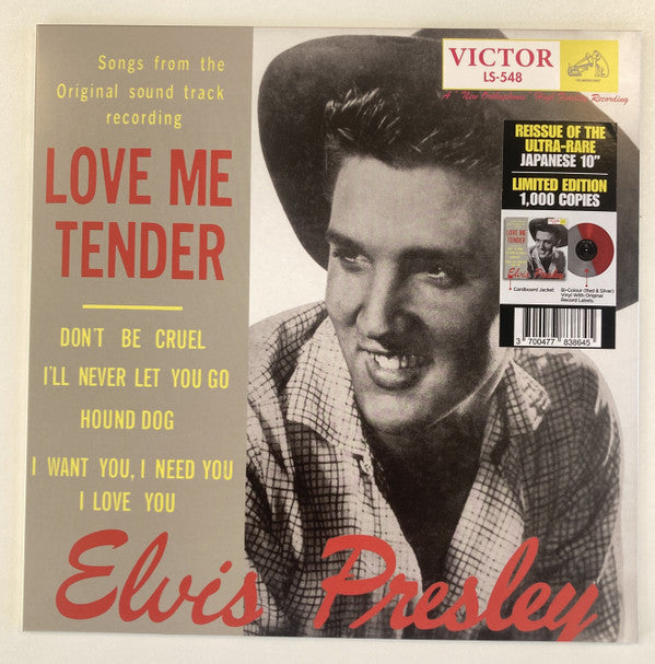 PRESLEY, ELVIS - LOVE ME TENDER : JAPANESE 10" RED & SILV - 10