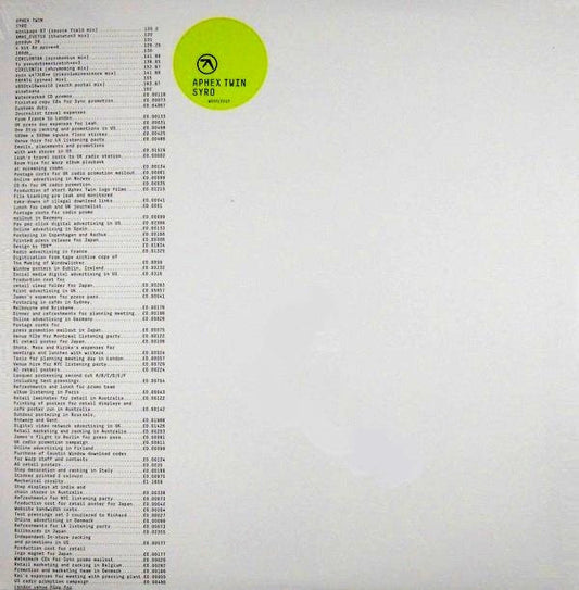 APHEX TWIN - SYRO : 3LP SET WITH DOWNLOAD CODE - LP