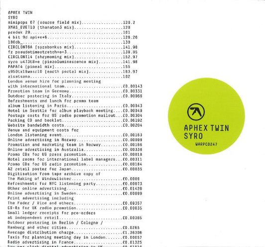 APHEX TWIN - SYRO - CD