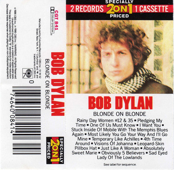DYLAN, BOB - BLONDE ON BLONDE (US CASSETTE) - CS