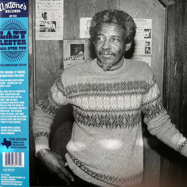 LAZY LESTER - ALL OVER YOU : 25TH ANNIVERSARY EDITION - LP
