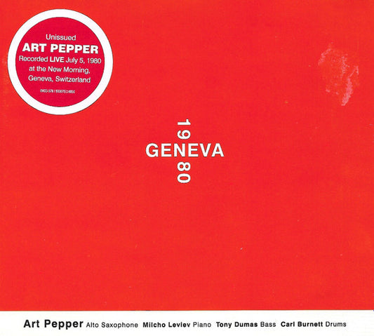 PEPPER, ART - GENEVA 1980 : 2CD SET - CD