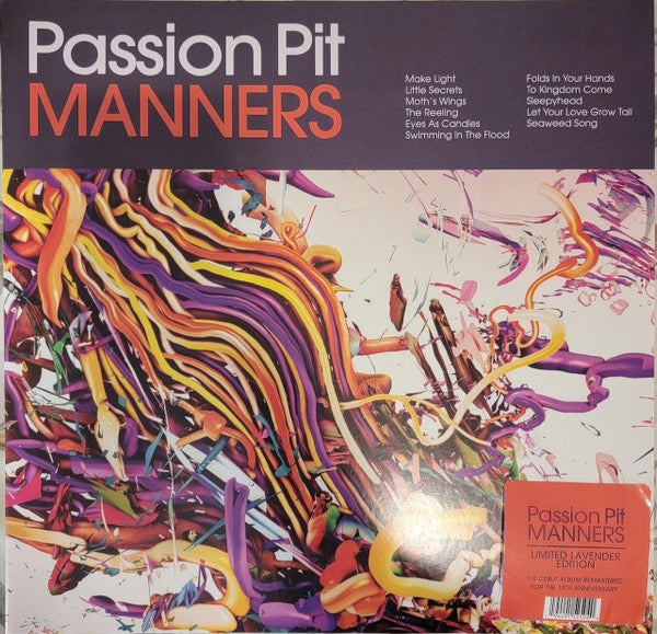 PASSION PIT - MANNERS: 15TH ANNIVERSARY LAVENDER - LP