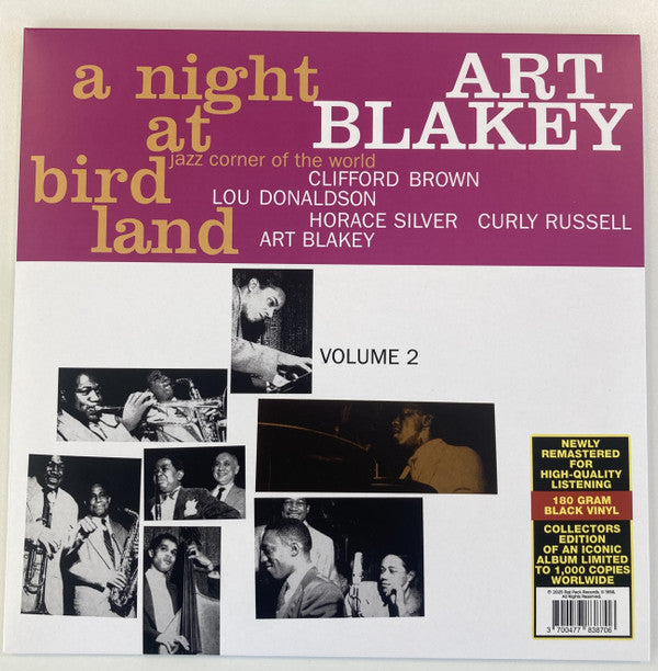 BLAKEY, ART QUINTET - NIGHT AT BIRDLAND VOL 2 : 180 GRAM VINYL - LP