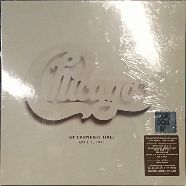 CHICAGO - AT CARNEGIE HALL APRIL 9 1971: 3LP SET - LP