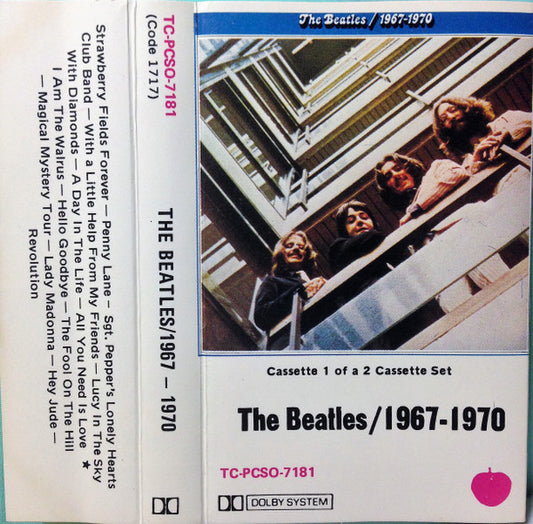 BEATLES - 1967 - 1970 (BLUE) AUST.DOUBLE CASSETTE - CS