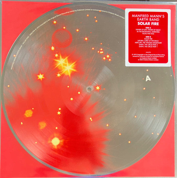 MANFRED MANN'S EARTH BAND - SOLAR FIRE : PICTURE DISC - LP