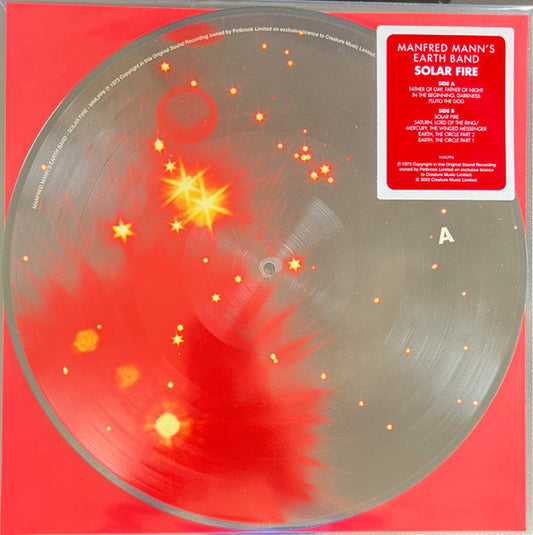 MANFRED MANN'S EARTH BAND - SOLAR FIRE : PICTURE DISC - LP