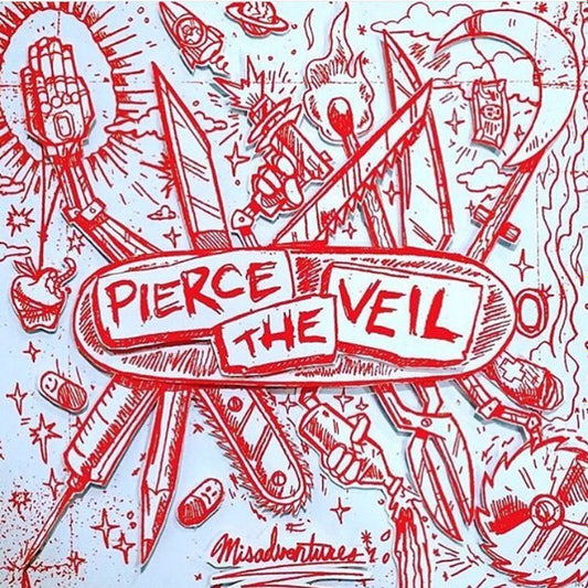 PIERCE THE VEIL - MISADVENTURES : SILVER W/RED SPLATTER - LP
