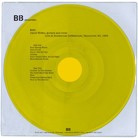 WIFFEN, DAVID - AT THE BUNKHOUSE COFFEEHOUSE - LP